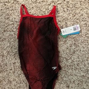 red speedo swimsuit NWT and box